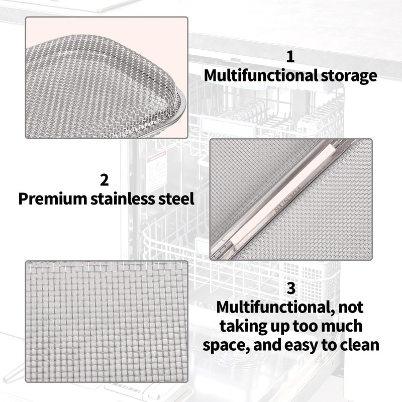 Dishwasher Chopstick Basket, 304 Stainless Steel Rectangular Dishwasher Basket for