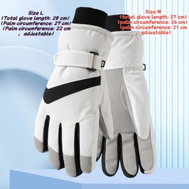 HSTWODE Gloves Men Women Winter Warm Cycling Gloves Winter Gloves Cycling Gloves Sports Gloves Touchscreen Windproof Non-Slip Elastic (Black and Grey L)