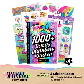 Fashion Angels 1,000+ Totally Rainbow Sticker Book Multi Pack! Includes Fun & Colorful Craft Stickers, Ideal for Accessorizing Kids & Teens Notebooks, Journals & More