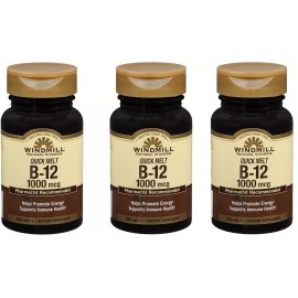 Windmill Vitamin B-12 1000mcg Tablets 100ct (3 Pack)