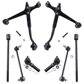 Detroit Axle - 8pc Front End Control Arms Kit for 99-03 Ford Windstar, 2 Lower Control Arms w/Ball Joint 4 Tie Rod Ends 2 Sway Bars 1999 2000 2001 2002 2003 Replacement