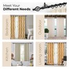 Deco Essential Set of 2 Adjustable Black Curtain Rod for