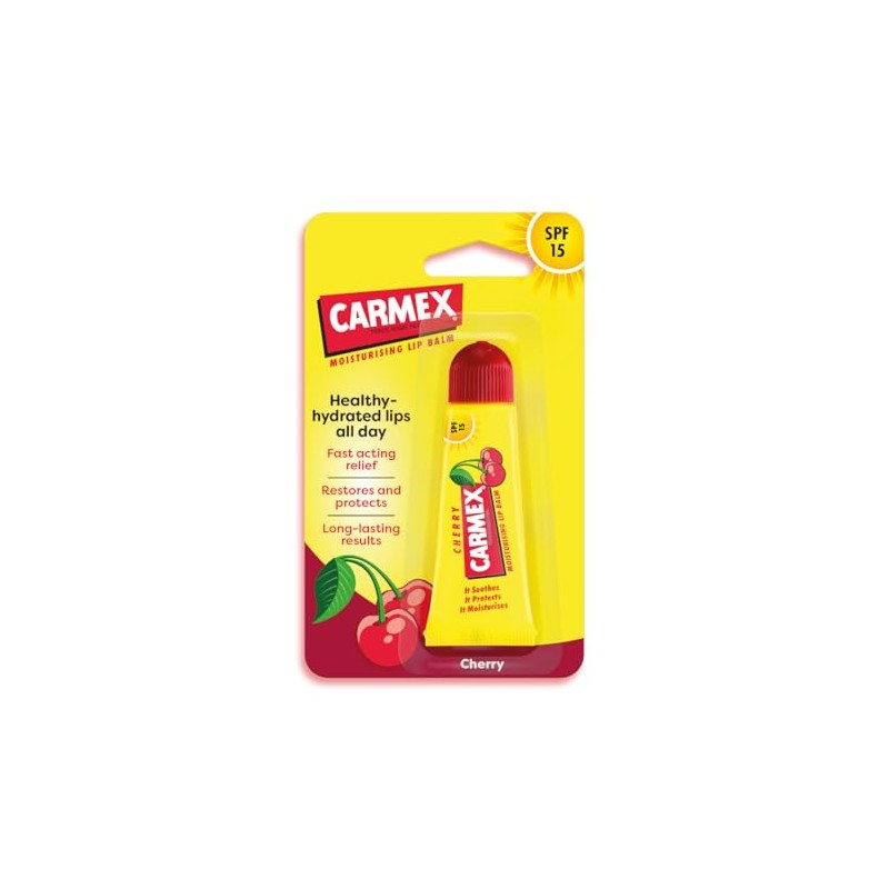 Carmex Tubo de bálsamo labial sabor cereza - SPF15