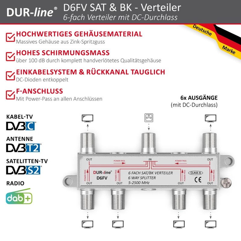 DUR-Line DFV SAT/BK Splitter