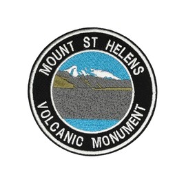 Mount St. Helens National Volcanic Monument Patch Iron-on Embroidered Applique for Clothing Vest, Sew-on Decorative Embroidery, Badge Emblem, Nature Souvenir, Wild Animals, Outdoor Patches, Parks