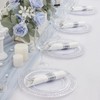 Supernal 60 Pack Pre-Rolled Silver Plastic Cutlery Heavy Duty Wrapped