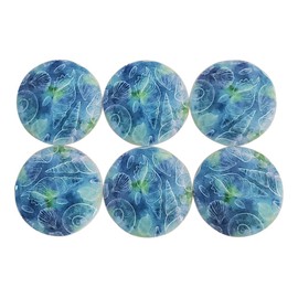 Twisted R Design Cabinet Knobs, Knobs for Kitchen Cabinets and Drawers, Matching Cabinet Knobs and Pulls with Brass Inserts, 1.5" Round Dresser Knobs (Set of 6 Seaside Sea Shells)