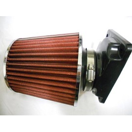 Air Intake Adapter and Red Air Filter for 93-02 Mitsubishi Mirage/94-05 Galant/00-05 Eclipse/95-99 Eclipse Turbo/91-99 3000gt Non Turbo/02-05 Lancer