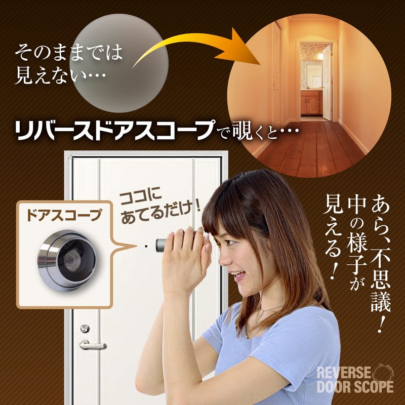 (Security Item) Reverse Door Scope (OA-719) Bifocal Monocular to Check