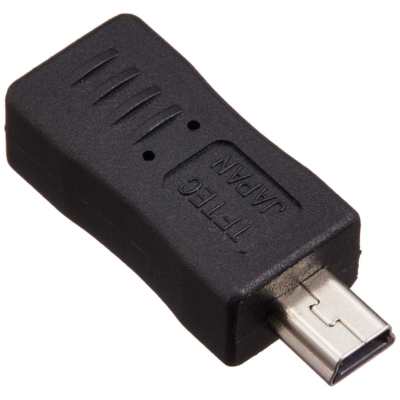 変換名人 microUSB(メス) → miniUSB(オス) 変換アダプタ USBMCB-M5A