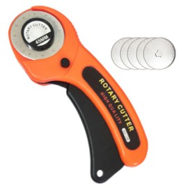 Juego de Cortadores Rotativos con Bloqueo de Seguridad, Ergonómico, 5 Cuchillas de Acero Inoxidable Juego de Herramientas de Corte de Tela para Cuero, Papel, Cartón