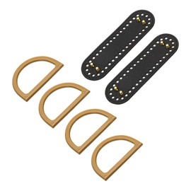 sourcing map 2pcs Bag Bases for Crochet, 7.1" x 2" Oval Bag Bottom Shaper with D-Shaped Handles, Crochet Base Purse Bottom for DIY Shoulder Bag Handbag Making Supplies Black