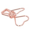 100 Pcs Binder Clips Hollow Heart Shape Strong Clamping Force