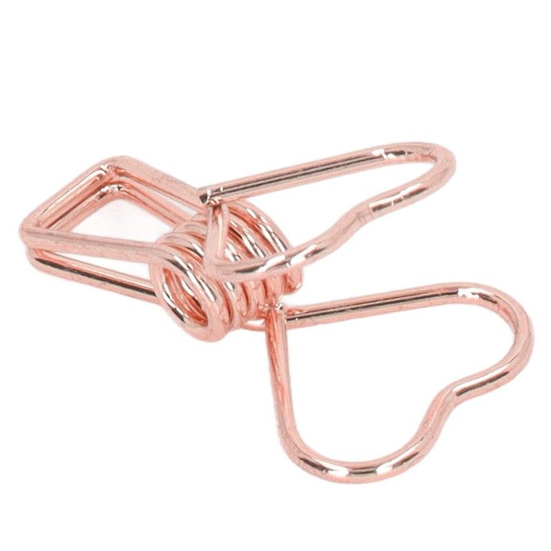 100 Pcs Binder Clips Hollow Heart Shape Strong Clamping Force