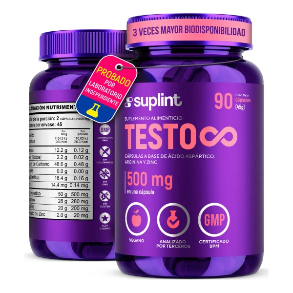 TESTOSTERONA Multivitamnico Hombre Vitaminas para Hombre con Protena, Maca Negra,