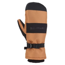 Carhartt Men's W.P. Waterproof Insulated Mittens, Brown/Black, Large