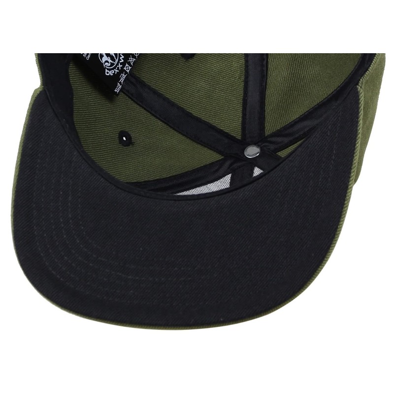 Bexxwell Snapback Cap Green with 3D Embroidery in Black (Perfect