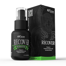 EZ Tattoo Aftercare Cream 1.7OZ - Tattoo Healing Lotion for New Tattoo Healing & Moisturizing Care - Natural Aftercare Formula with Panthenol & Vitamin E Tattoo Supplies