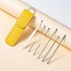 Stainless Steel Ear Pick 6-Piece Set with Pouch Included 7ea