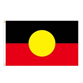 Aboriginal Flag 90 * 150 CM,Australian Aboriginal Flag,Indigenous of Australia Flags,Polyester Thickness, Fade Resistant, Brass Grommets, Canvas Header, Indoor/Outdoor, Vibrant Colors,Not Fear of Rain and Snow
