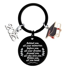 Tihnvk 2025 Graduation Keyring for Students Inspirational Keyring for Daughter Son from Mum Dad Class of 2025 Graduation Gifts High School College Graduate Gift