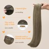 DOORES Seamless Clip in Hair Extensions Real Human Hair, Medium