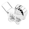 Christening Gifts. Silverplated Teddy Pram Money Box by Widdop Bingham