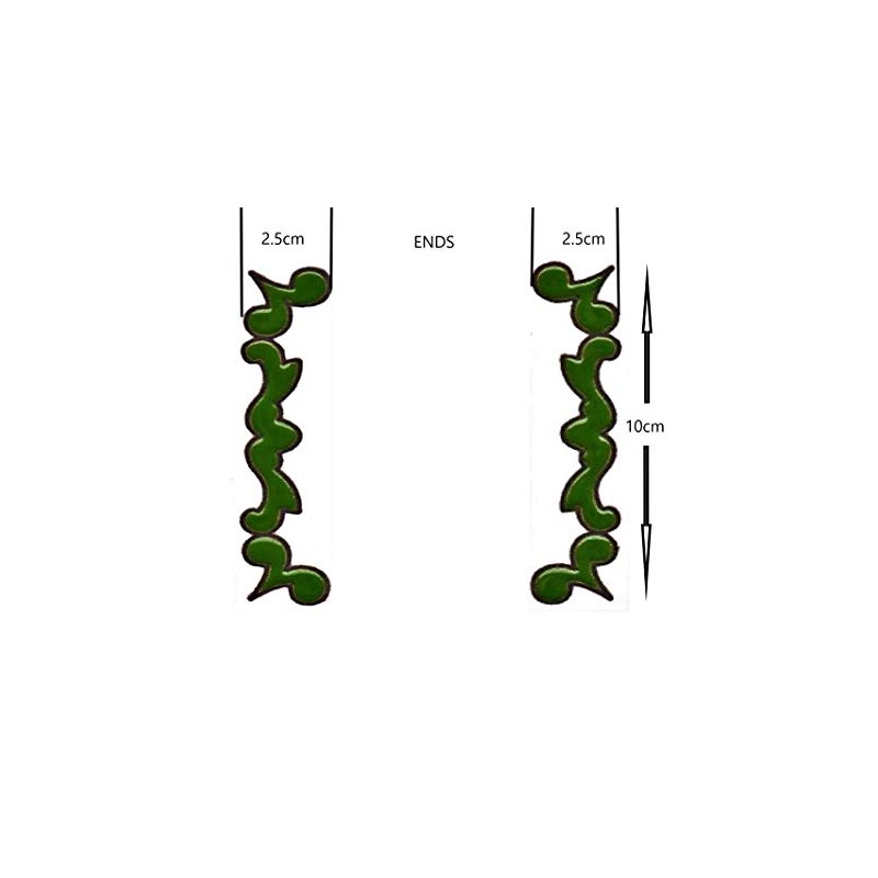 Ceramic House Numbers & Letters, Green & White, Tile Size: