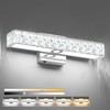 SOLFART Crystal Vanity Lights for Bathroom, 5 Color Adjustable Dimmable,16.5
