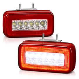 VIPMOTOZ Euro LED Rear Fog+Reverse Lamps Compatible With 1990-2018 W463 G Class G550 G500 Clear Lens Left Driver Right Passenger Side Pair Set