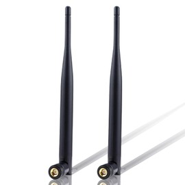 WiFi 6 / 5G Router Antennas, Dual Band 5GHz 8dBi High-Gain MIMO SMA Male (Inner pin) Omni Antennas (2-Pack) for Routers, Gateways, WiFi Cards, Security Cameras, Kaunosta