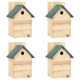 Gecheer Bird Houses 4 pcs 9.1" x 7.5" x 13" Firwood SH22172A