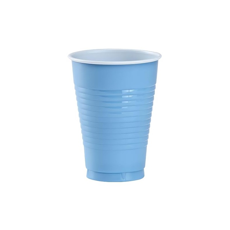Light Blue Solid Color Plastic Party Cup (12 Oz.) 20