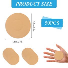 50er Set Sport-Pflaster für Freestyle Libre 3 Sensor - Selbstklebend, Transparent, Wasserfest, Optimale Fixierung, 14 Tage Klebekraft, Hautfreundlich, Ohne Kleber in der Mitte (Set C)