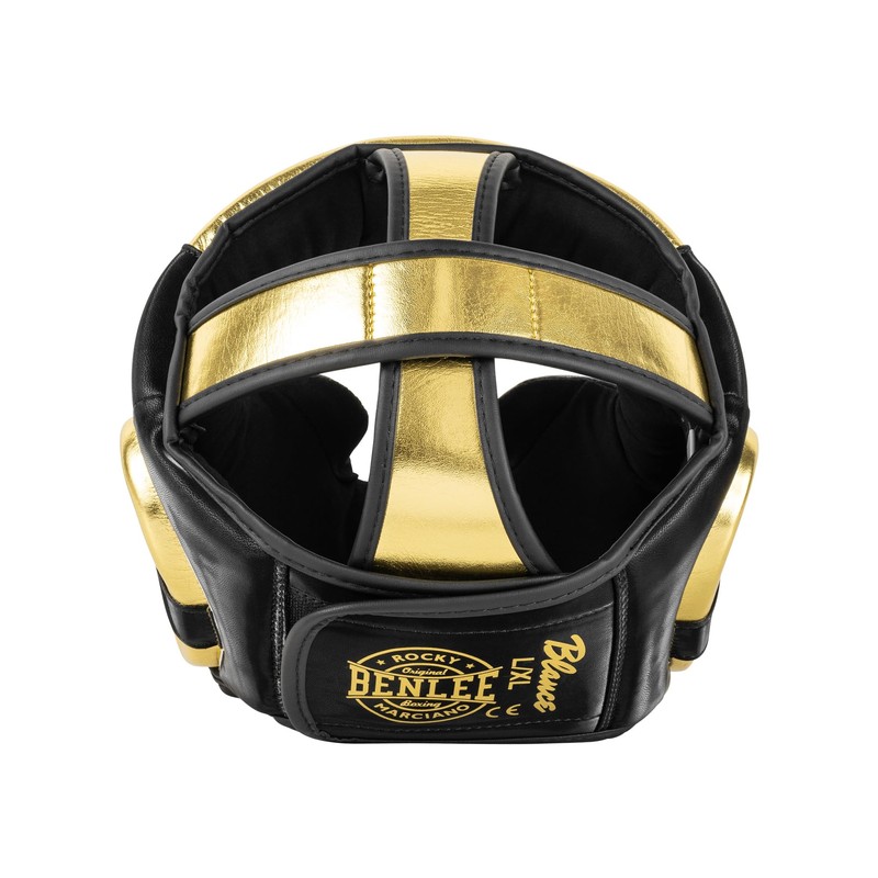 Benlee Head Guard Faux Leather Blance Black/Gold S/M