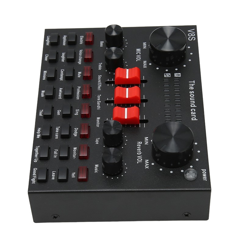 Bluetooth Live Sound Card 8 Modes Voice Changer Sound Mixer
