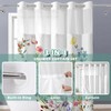 Shellspace No Hook 3 in 1 Shower Curtain with Snap