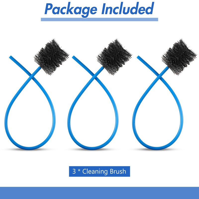 Gulfmew 3 Pcs Condensate Trap Flexible Drain Brush, 16 Inch
