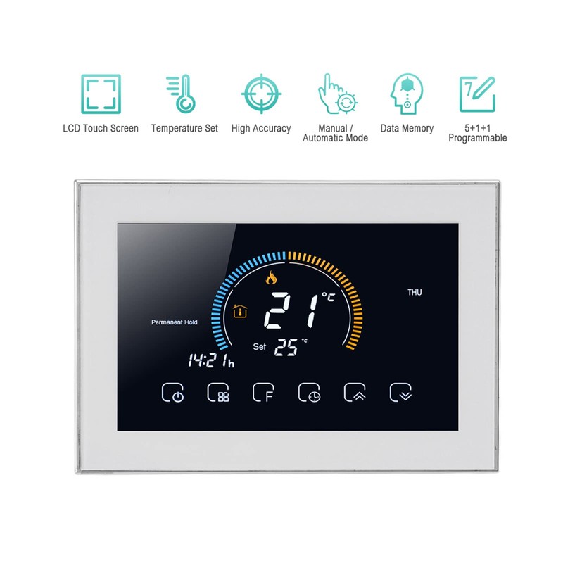 Fdit Smart Thermostat, Programmable Thermostat Voice APP Control with LCD