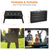 Folding Portable Barbecue Charcoal Grill, Stainless Steel Barbecue Desk Tabletop
