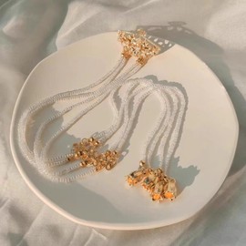 EZ PEACH Pearl Hair Ornament, For Old-fashioned Cos, Chinese Style Hair Clip, Comb, Elegance, Tools, Accessories, Ancient Court Style, Bride, Chinese Clothing, Old Fashioned Necklace for Chinese