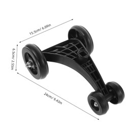 KICHOUSE Car Wheel Replacement for Kick Cars Wear Resistant Wheels Three Legged Base for Stability for Daily Use and Play for Young Riders