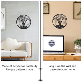 Black Meditation Yoga Metal Wall Art Altar Buddha Indoor Zen Home Decoration Outdoor Garden Patio Hanging Sign for Living Room Bedroom Collection Yoga for Women Lady 34cm