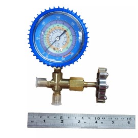 HOTECHE R134a R404a R22 R410a Single Manifold Gauge Hose AC Charging Testing CA-HD96