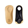 Orthotic leather insoles with longitudinal and transverse arch support, Kaps