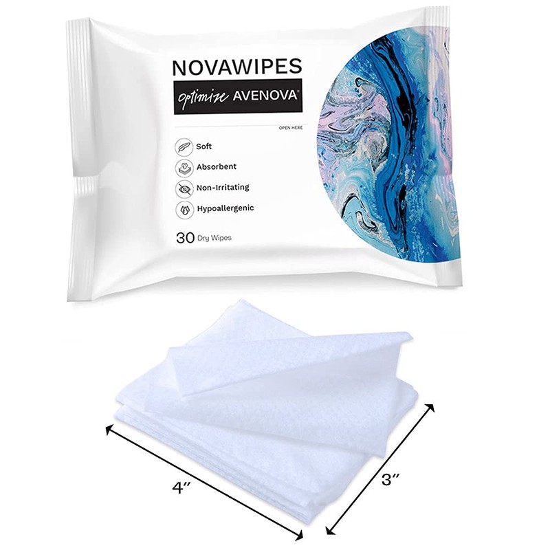 Avenova NovaWipes - Dry Eyelid Wipes - Non-Irritating, Durable &