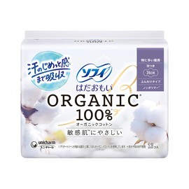 [Bulk Purchase] Sofi Hadamoi O-ganic Cotton for Especially Many Days, Wings, 10.2 inches (26 cm), 13 Sheets (Organic Napkins) (x 5)