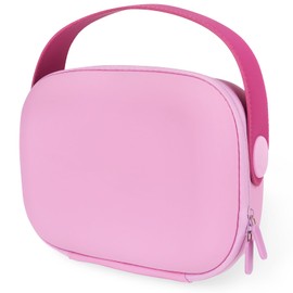 Linkidea EVA Lunch Box, Hard Shell Lunch Box Storage Container with Hand Strap, Reusable Lightweight Lunch Box (Pink)