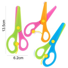 Children Safety Scissors Set Preschool Training Scissors Art Craft Child-Safe Scissor Christmas Gifts for Children(3 PCS)