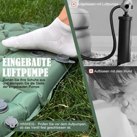 zanmuk Isomatte Selbstaufblasend Luftmatratze Camping - Camping Matratze Luftmatratze Selbstaufblasend Selbstaufblasbare Luftmatratze